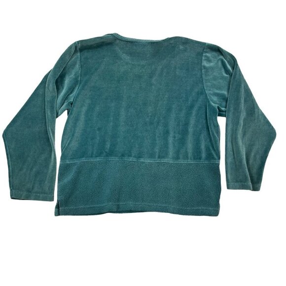 SomeWhat Funky Vintage Turquoise Velour Maxi Skirt and Top Set, Sizes M, L - Picture 3 of 12